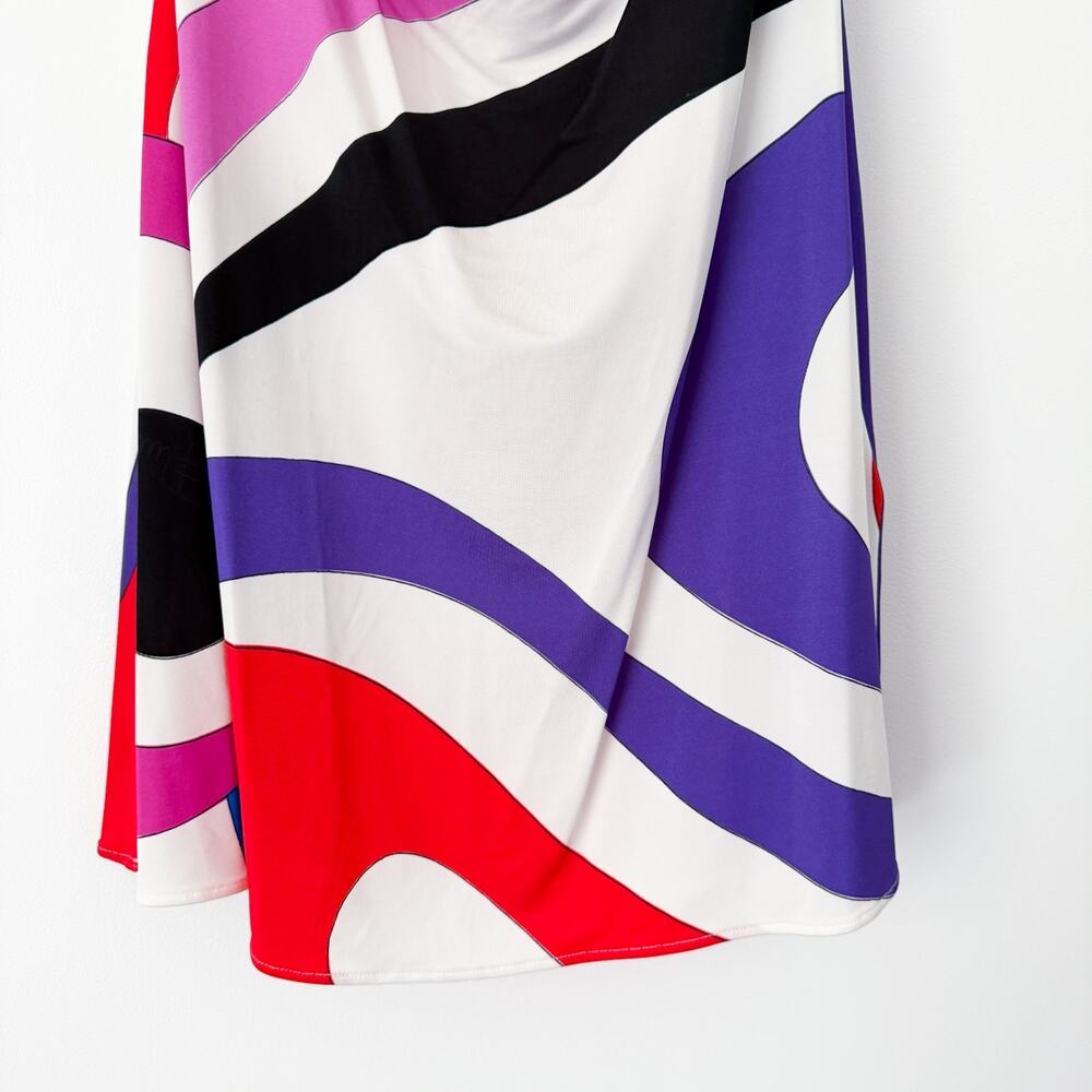 PUCCI Printed Satin-jersey Mini Dress Marmo size 44 - Picture 5 of 11